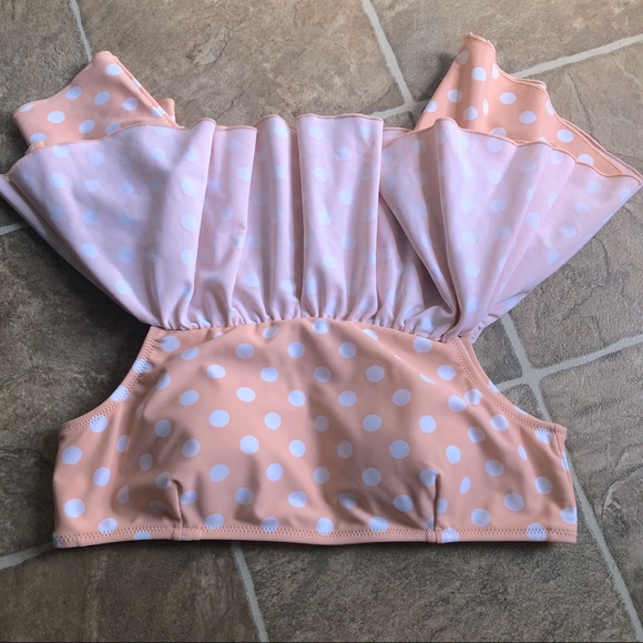 High waisted two piece off the shoulder SWIM SUIT - Picture 3 of 6